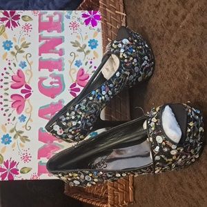 NWOT CARLOS SANTANA RHINESTONE HEELS